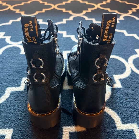 Jadon Piercing Milled Nappa Leather Platform Boots - Picture 5 of 7